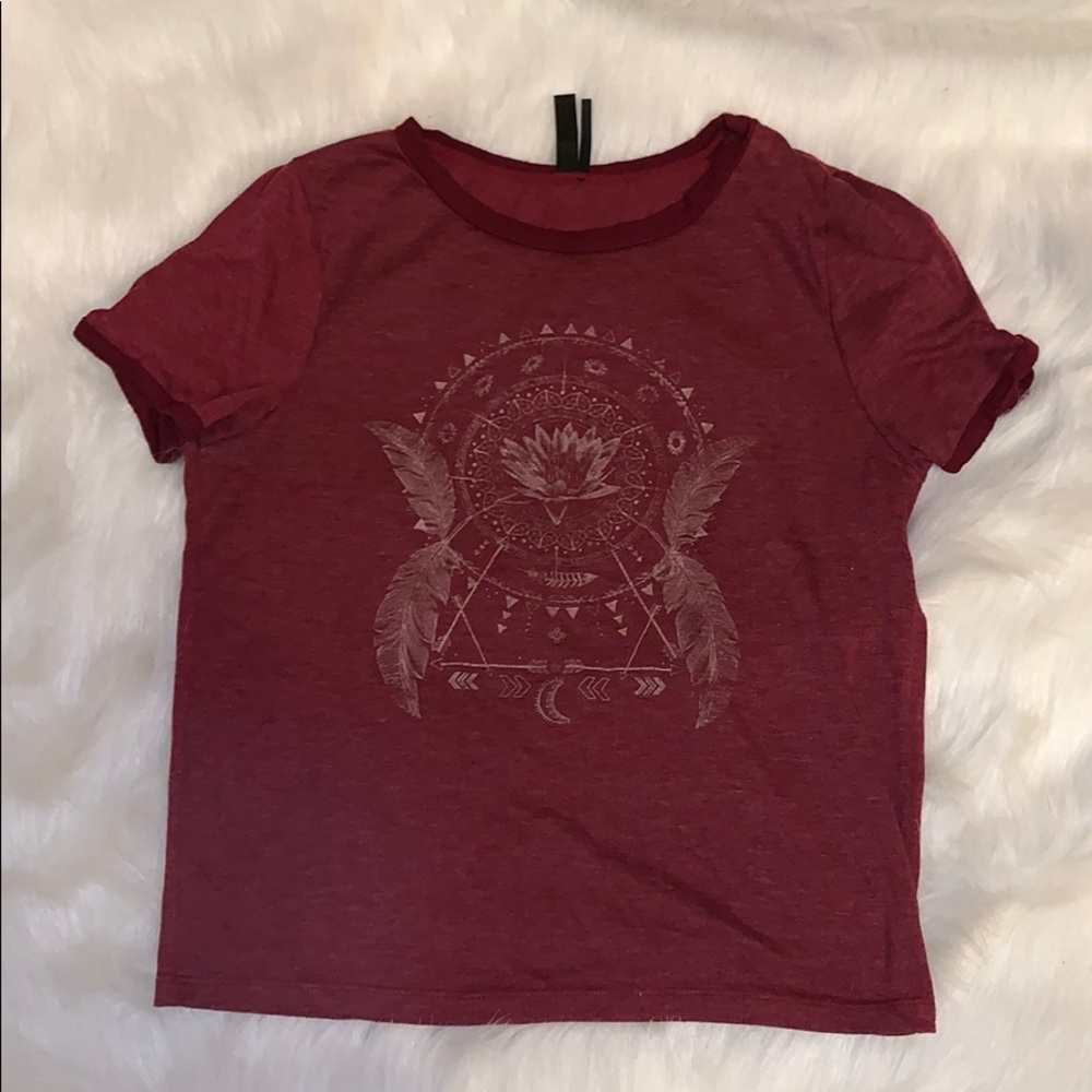 red boho shirt sleeve!